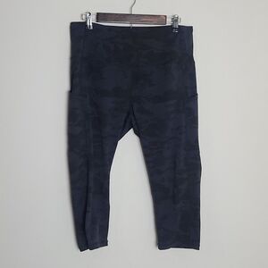 Blue & Black camo leggings